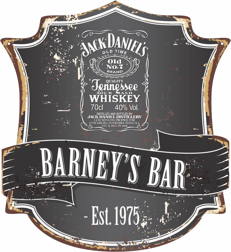 Jack Daniels Logo Custom Shield – Wooptooii